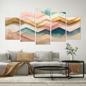 لوحه جدارية كانفس ديزرت نايت - مقسمة - 5 قطع