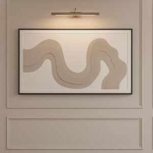 لوحة وديكور جداري ثلاثي الابعاد رينا - ابيض وبيج غامق