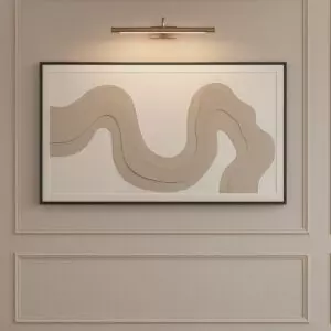 لوحة وديكور جداري ثلاثي الابعاد رينا - ابيض وبيج غامق