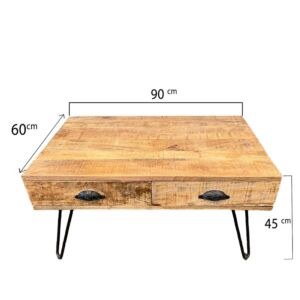 طاولة قهوة بروكسيم 4 ادراج ، لون بني وأسود - اندستيريل 