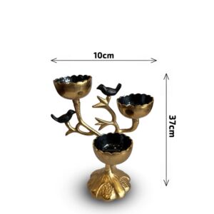 وعاء تقديم بقاعدة ثلاثي تشوكليت كلاسي - أسود