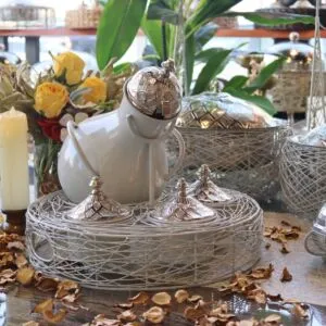 طقم جرة تقديم فول نيست 5 قطع - رمادي