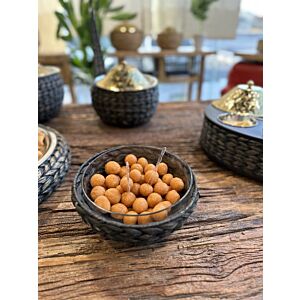 وعاء تقديم غراس وسط - أسود