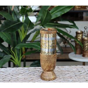 مبخرة اندلوسية نقش فلور كبيرة - بني