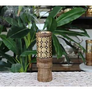مبخرة  اندلوسية نقش دوائر كبيرة - بني