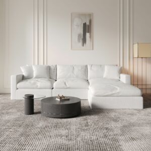 كنب زاوية يمين ويسار كلاود - ابيض