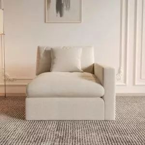 كنبة زاوية مفردة يسار كلاود - كريمي