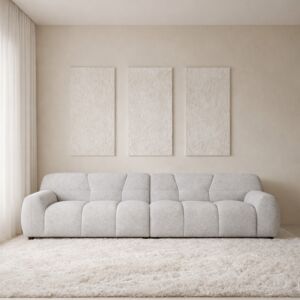 كنبة رباعية من قطعتين برايم - رمادي