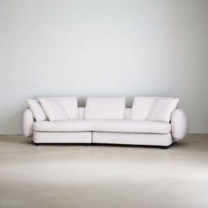 كنبة رباعية من قطعتين ناتوريل - كريمي