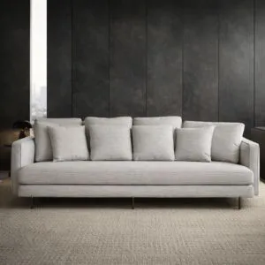 كنبة كارلوس - 4 مقاعد - رمادي فاتح