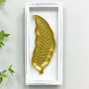 لوحة خشب انجلز شكل ورقة شجر