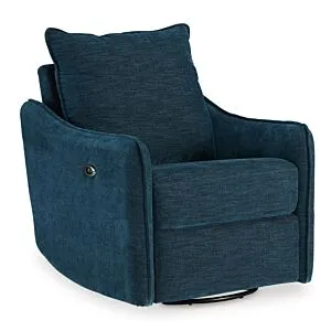 Mackberg Electric Reclining Swivel Relaxation Chair - Dark Blue