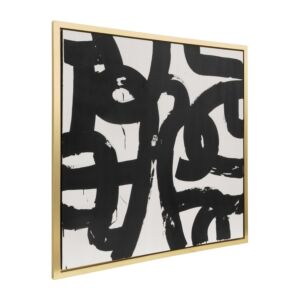 لوحة حائط طرق متعرجة رسم يدوي - اسود