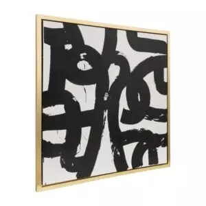 لوحة حائط طرق متعرجة رسم يدوي - اسود