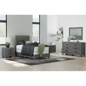 طقم غرفة نوم سيلفيري شيفرون 7 قطع مع مرتبة