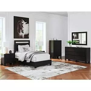 طقم غرفة نوم 6 قطع كاستينر - اسود
