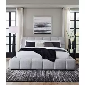 سرير كينغ جيسيتين - رمادي فاتح