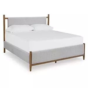 سرير كوين لينكوت - رمادي وبني