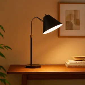 ابجورة طاولة بقاعدة من الرخام كوستا - أسود