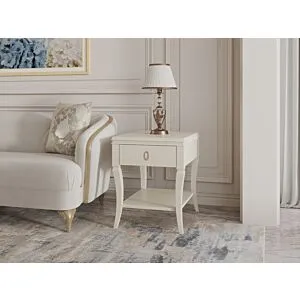 طاولة جانبية فيكتوريا مانور - كريمي