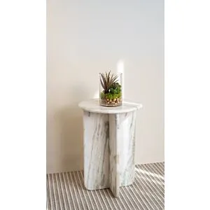 طاولة جانبية كايلون رخام طبيعي