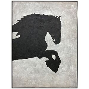 لوحة جدارية فنية تصميم خيل - أسود