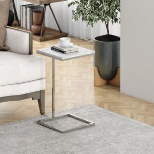 طاولة خدمة مارتيني مربعة بطلاء نيكل