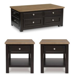 طقم طاولة قهوة وجانبية 3 قطع درازماين