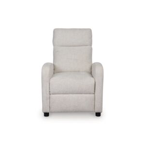 كرسي استرخاء مرتفع الساق مسك - ابيض