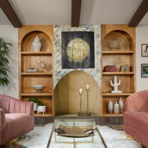 ALUMINUM 31" PILLAR CANDLE HOLDER, GOLD