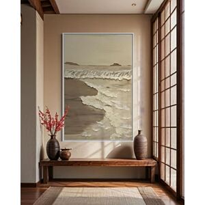 لوحة جبسية مقاس 80x120 سم ويفي - برواز اسود