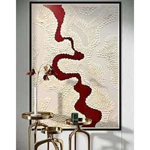 لوحة جبسية مقاس 180x110 سم هايدي - برواز ذهبي