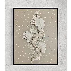 لوحة جبسية مقاس 150x100 سم بيوتي - برواز أسود