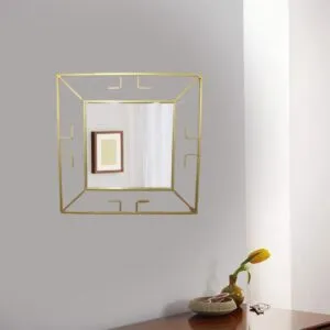 مرآة مربعة 60 سم - ذهبي