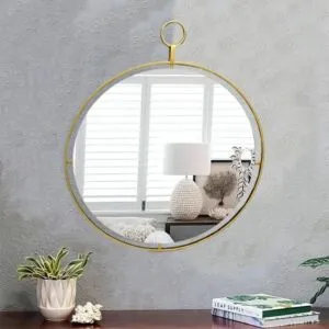 مرآة حائط دائري ارنولد 80 سم - ذهبي