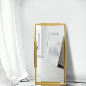 مرآة حائط مستطيل بلينك 90X110 سم - ذهبي