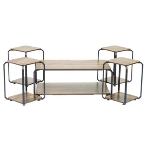 طقم طاولات قهوة وجانبية 5 قطع باني