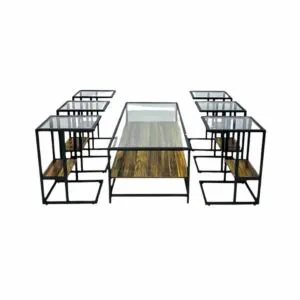 طقم طاولة قهوة وطاولات جانبية 7 قطع شينول