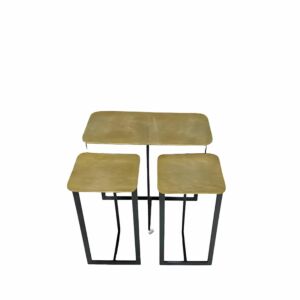 طقم طاولة قهوة وطاولات جانبية حديد هندي الما