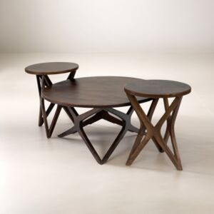 طقم طاولات قهوة وجانبية 3 قطع يساويز