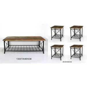 طقم طاولات خشب رولان