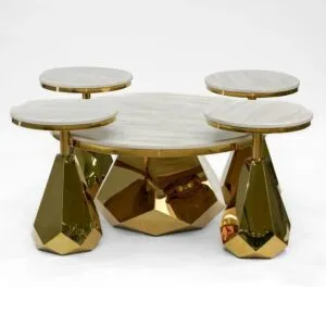 طقم طاولات قهوة وجانبية 5 قطع فنجاي