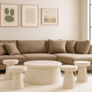 طقم طاولة قهوة وطاولات جانبية 5 قطع كايلا