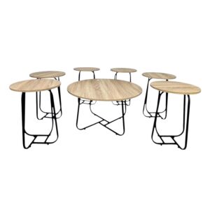 طقم طاولة قهوة وطاولات جانبية بيلا 7 قطع