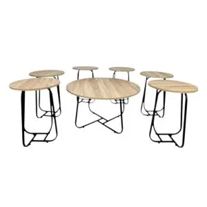 طقم طاولة قهوة وطاولات جانبية بيلا 7 قطع