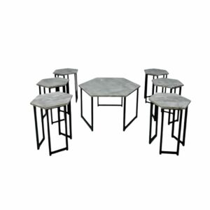 طقم طاولة قهوة وطاولات جانبية 7 قطع شينزول