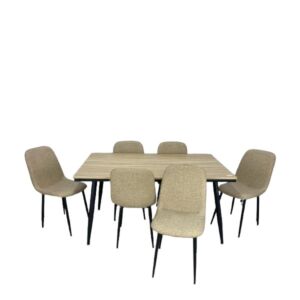 طاولة طعام 6 أشخاص مورنينج - بيج