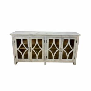 طاولة بوفية هندي خشب طبيعي نيلا - ابيض