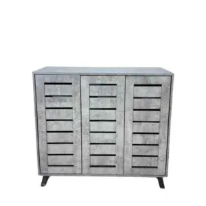 خزانة أحذية 3 باب فرود - رمادي