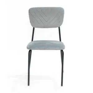 كرسي طعام مخمل ترولز - رمادي